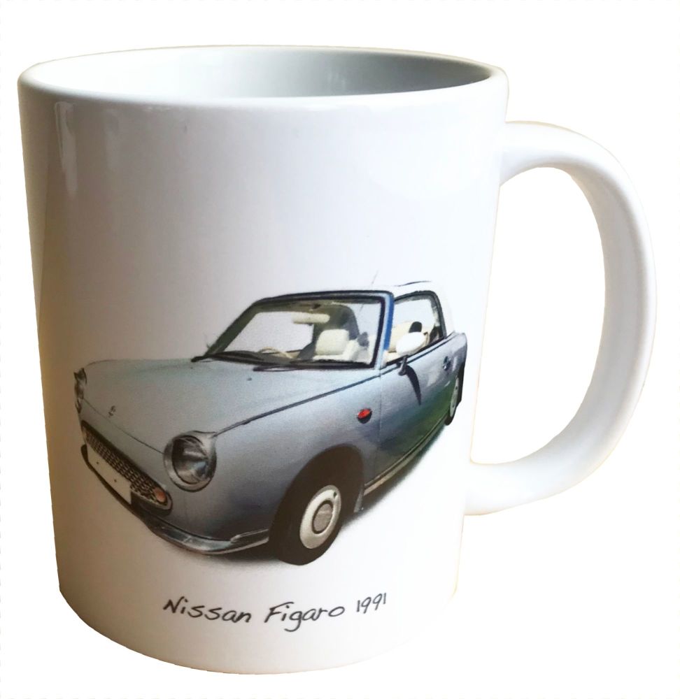Nissan Figaro 1991 - 11oz Ceramic Mug - Ideal Gift for Japanese Car Enthusi