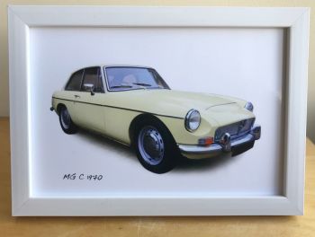 MGC GT 1970 -  Photograph (4x6in) in Black or  White Coloured Frame - Free UK Delivery
