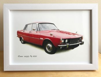 Rover 3500 P6 1972 (Red) - Photograph (4x6in) in either a Black or White coloured frame- Free UK Delivery