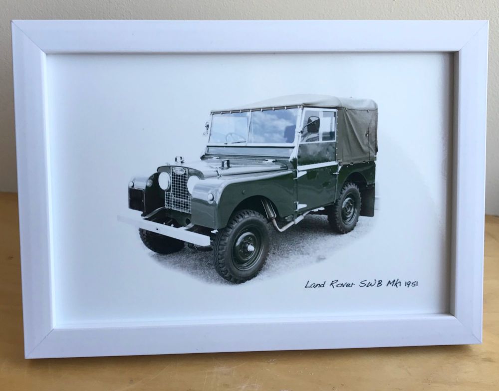 Land Rover Mk1 1951 - Photo (4x6in) in either a White, Black or Silver colo