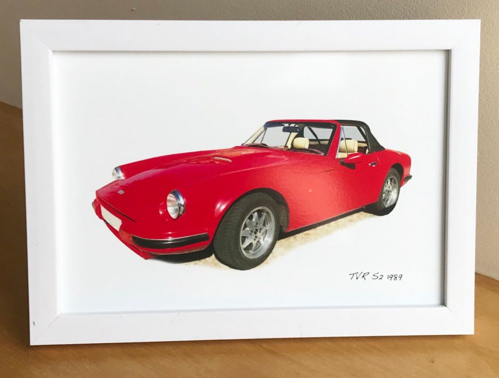 TVR S2 1989  - Photograph (4x6in) in Black, White or Silver Coloured Frame 