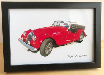 Morgan 4/4 1600 1983 - Photograph (4x6in) in Black or White Coloured Frame - Free UK Delivery