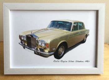 Rolls Royce Shadow Mk2 - Photograph (4x6in) in either a Black or White coloured frame- Free UK Delivery