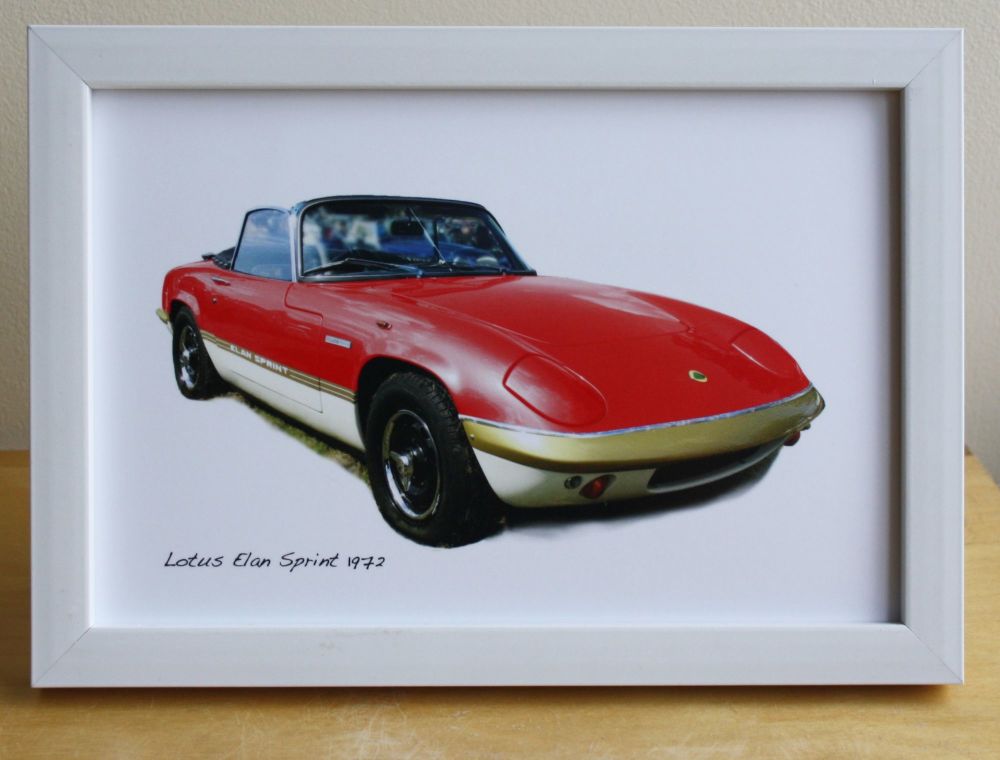 Lotus Elan Sprint 1972 (Red) - Photograph (4x6in) in Black, White or Silver