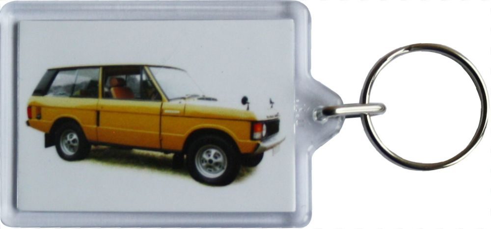 Range Rover Classic 1977 - Plastic Keyring with 35 x 50mm Insert - Free UK 