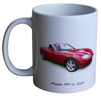 Mazda MX-5 Mk 2 2003 - Ceramic Mug - Ideal Gift for the Sports Car Enthusiast - Single or Set of Four(4)