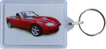 Mazda MX-5 2003 - Plastic Keyring with 35 x 50mm Insert - Free UK Delivery