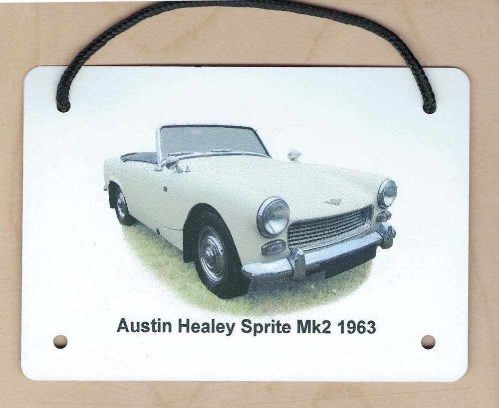 Austin Healey Sprite Mk2 1963 - Aluminium Plaque (A6, A5 or 200x300mm) - Pr