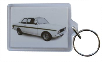 Ford Lotus Cortina Mk2 1969 - Plastic Keyring with 35 x 50mm Insert - Free UK Delivery