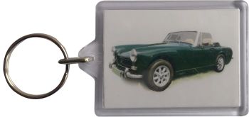 MG Midget 1275cc 1972 - Plastic Keyring with 35 x 50mm Insert - Free UK Delivery