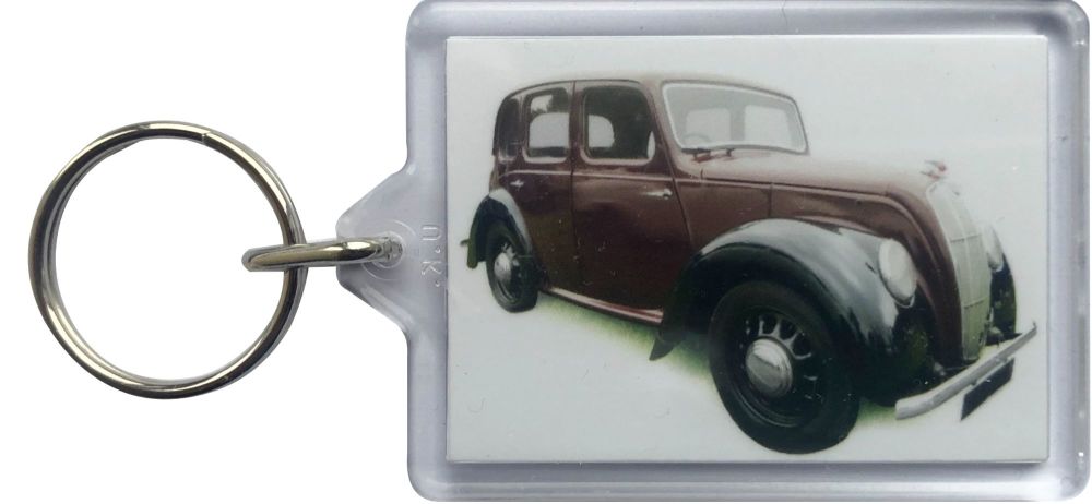 Morris Eight 1939 - Plastic Keyring with 35 x 50mm Insert - Free UK Deliver