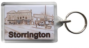 Storrington, West Sussex - Plastic Keyring with 35 x 50mm Insert - Free UK Delivery