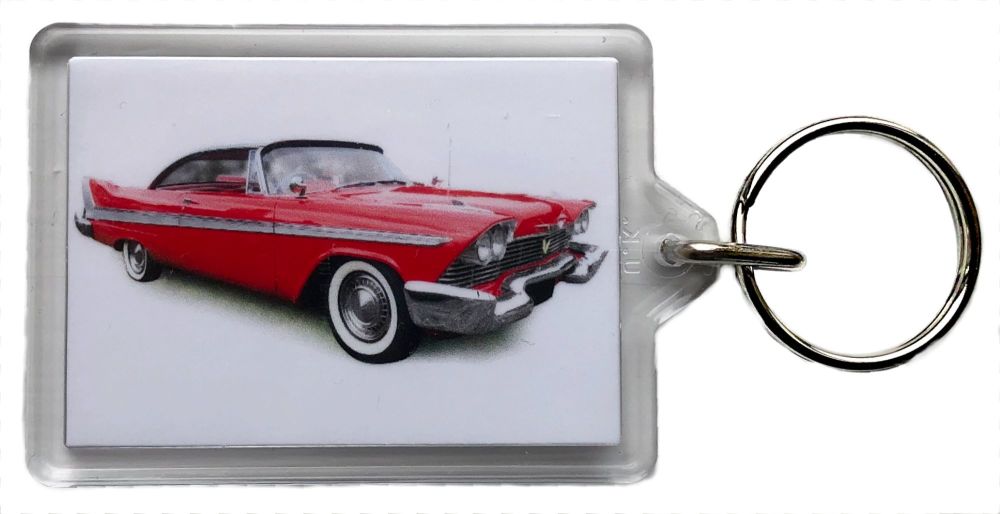 Plymouth Belvedere 1958 - Plastic Keyring with 35 x 50mm Insert - Free UK D