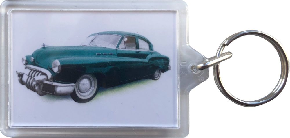 Buick Super Riviera 1950- Plastic Keyring with 35 x 50mm Insert - Free UK D