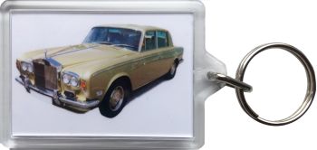 Rolls Royce Silver Shadow Mk2 - Plastic Keyring with 35 x 50mm Insert - Free UK Delivery