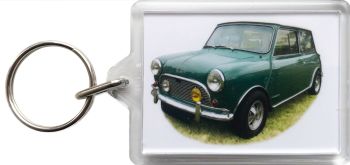 Mini Cooper S 1071cc 1964 - Plastic Keyring with 35 x 50mm Insert - Free UK Delivery