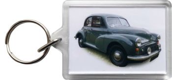Morris Minor 1952 - Plastic Keyring with 35 x 50mm Insert - Free UK Delivery