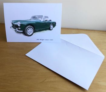 MG Midget 1275cc 1972 - Blank Card & Envelope