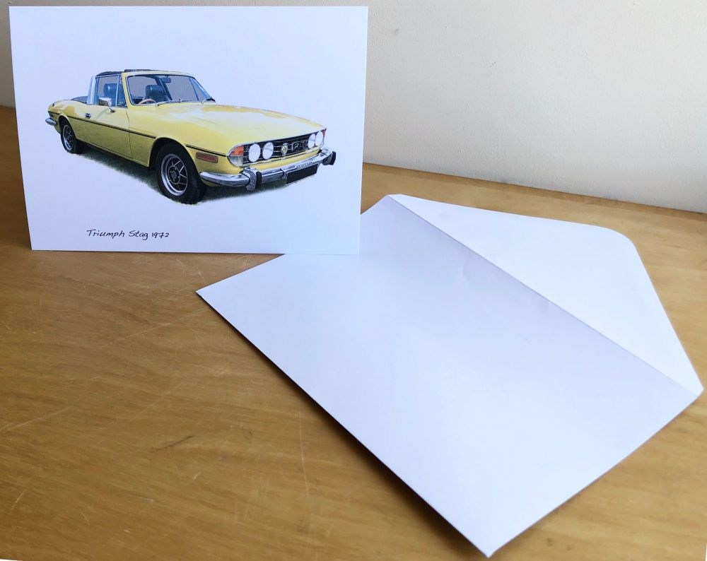 Triumph Stag 1972 - Blank Card & Envelope