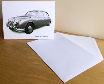 Jaguar Mk 2 2.4 1962 - Blank Card & Envelope