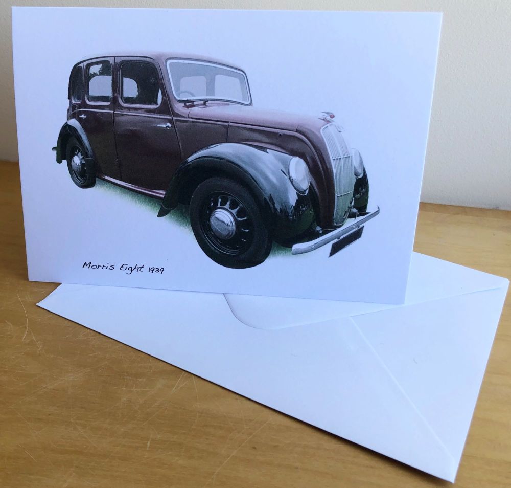 Morris Eight 1939 - Blank Card & Envelope