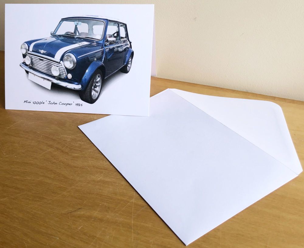 Mini 1000le 'John Cooper' edition 1985 - Blank Card & Envelope