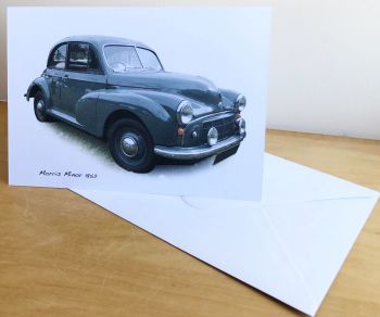 Morris Minor 1952 - Blank Card & Envelope