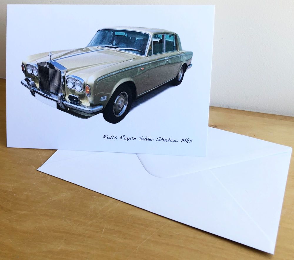 Rolls Royce Silver Shadow Mk2 - Blank Card & Envelope