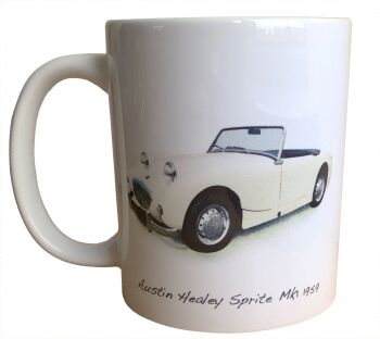 Austin Healey Sprite Mk1 1959 - Coffee Mug - Ideal Gift for the Sports Car Enthusiast - Single or Set of Four(4)