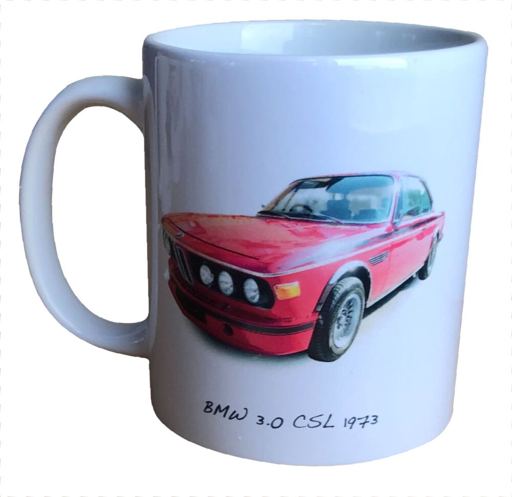 BMW 3.0 CSL 1973 -  Ceramic Mug - German Race Car - Fun Gift - Free UK Deli