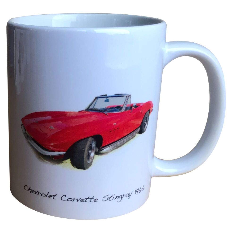 Chevrolet Corvette Stingray 1966 Ceramic Mug - Ideal Gift for the American 