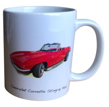 Chevrolet Corvette Stingray 1966 Ceramic Mug - Ideal Gift for the American Car Enthusiast - Single or Set of Four(4)
