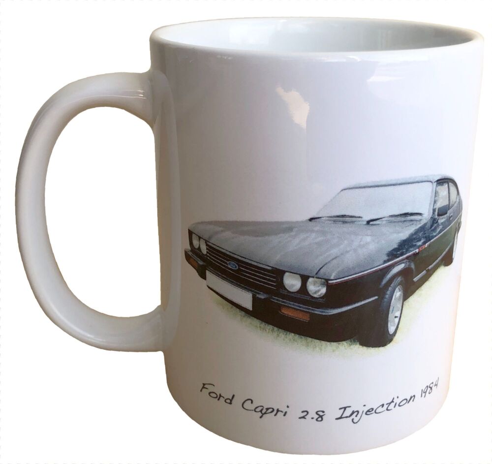 Ford Capri 2.8i 1984 Ceramic Mug - Ideal Gift for the Car Enthusiast - Free