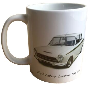 Ford Lotus Cortina Mk1 1964 - Ceramic Mug - Ideal Gift for the Car Enthusiast - Single or Set of Four(4)