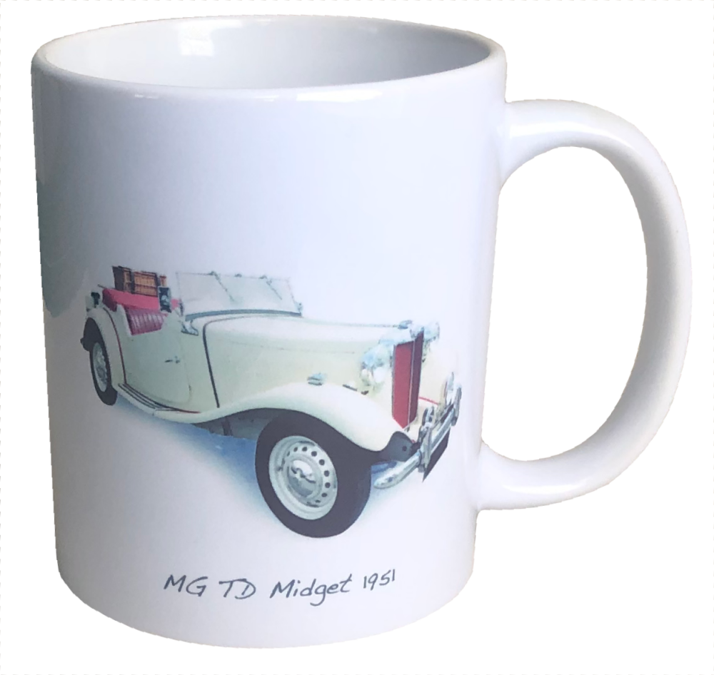 MG TD Midget 1951 Ceramic Mug - Ideal Gift for the Vintage Sports Car Enthu