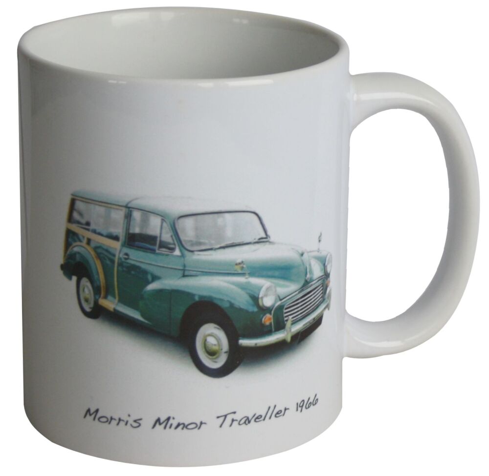 Morris Minor Traveller 1966 (Green) Ceramic Mug - First Car Memories - Free