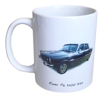 Rover 3500 P6 1974 -  Ceramic Mug - Ideal Gift for 1970s Enthusiast - Single or Set of Four(4)