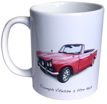 Triumph  Vitesse Convertible 1967 Ceramic Mug - Ideal Gift for the Soft Top Enthusiast - Single or Set of Four(4)