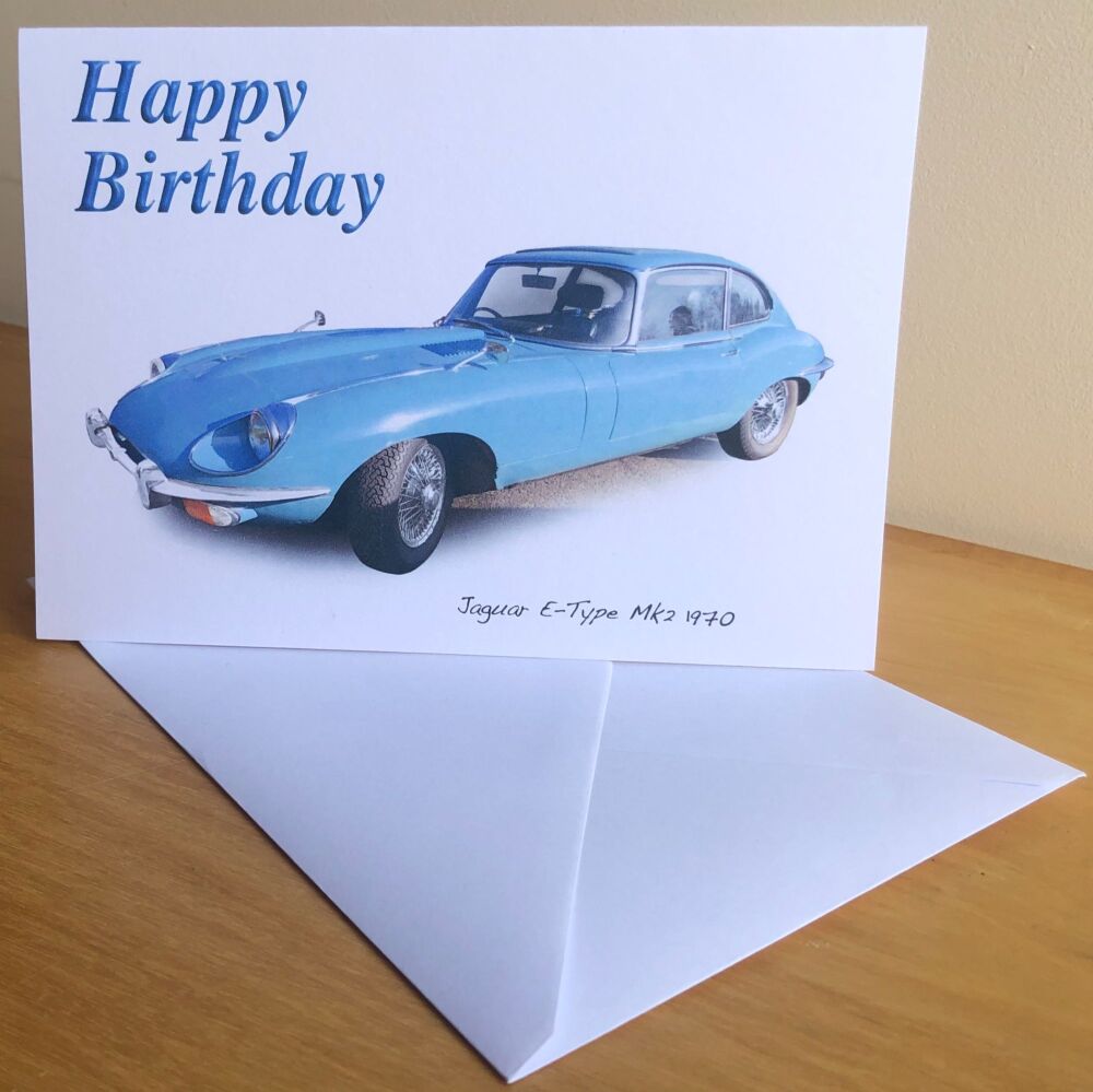 Jaguar E-Type Mk2 Coupe 1970 - Birthday, Anniversary, Retirement or Blank C