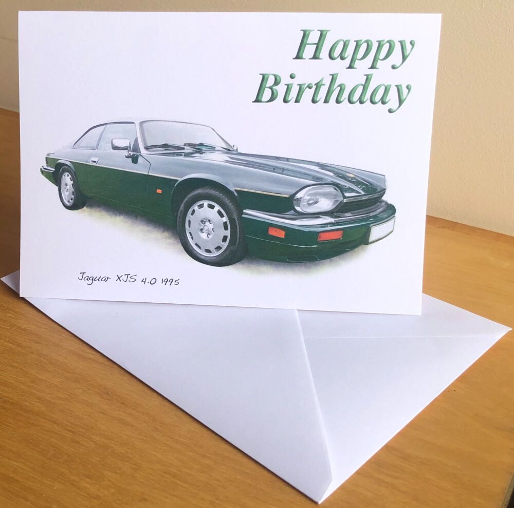 Jaguar XJS 4.0 1992 - Birthday, Anniversary, Retirement or Blank Card & Env