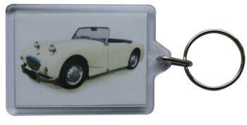 Austin Healey Sprite Mk1 1959 - Plastic Keyring with 35 x 50mm Insert - Free UK Delivery