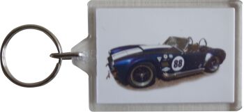 AC Cobra 427 Mk3 - Plastic Keyring with 35 x 50mm Insert - Free UK Delivery