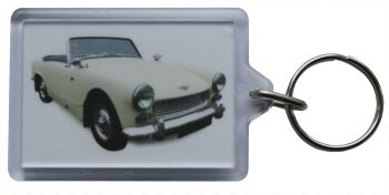 Austin Healey Sprite Mk2 1963 - Plastic Keyring with 35 x 50mm Insert - Free UK Delivery