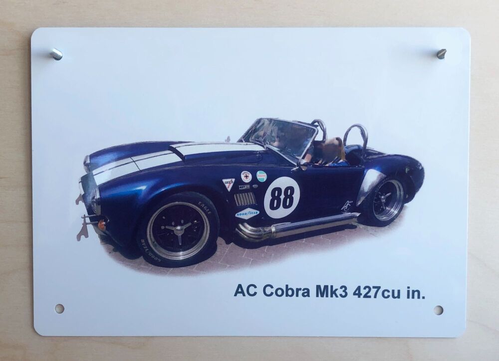 AC Cobra 427 Mk3 - Aluminium Plaque (A5 or 203x304mm)