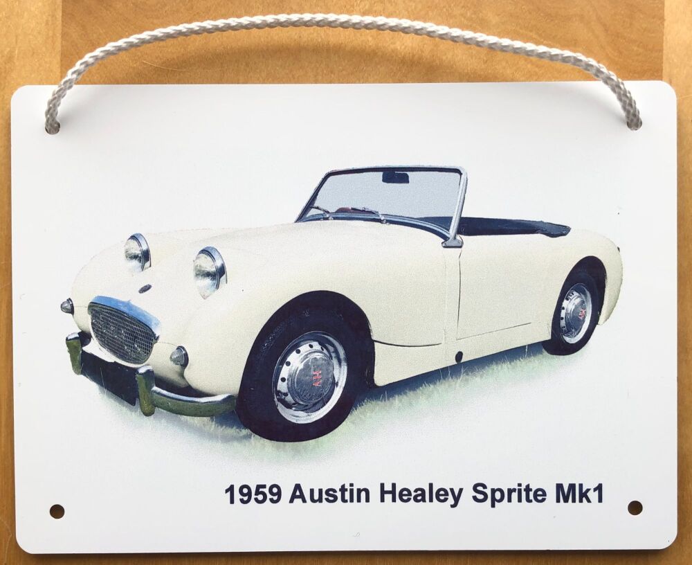 Austin Healey Sprite Mk1 1959 - Aluminium Plaque (A5 or 203x304mm) - Presen