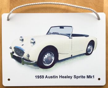Austin Healey Sprite Mk1 1959 - Aluminium Plaque (A5 or 203x304mm) - Present for the Car Enthusiast