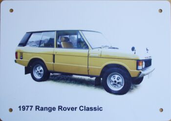 Range Rover Classic 1977 - Aluminium Plaque 148 x 210mm (A5) or 203 x 304mm - Gift for the Car Enthusiast