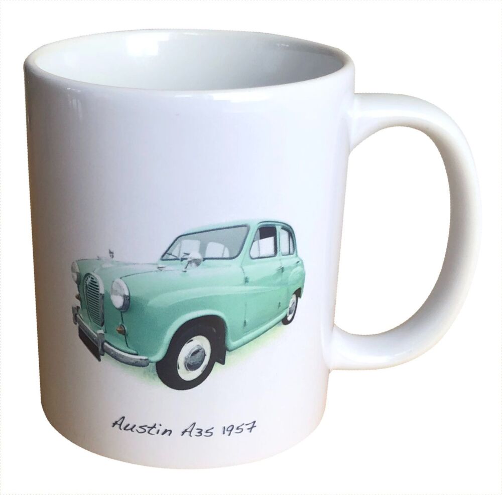 Austin A35 1957 - Ceramic Mug - Ideal Gift for the 1950s Enthusiast - Free 