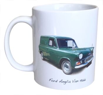 Ford Anglia Van 1966 - 11oz Ceramic Mug - Ideal Gift for the Ford Enthusiast - Single or Set of Four(4)