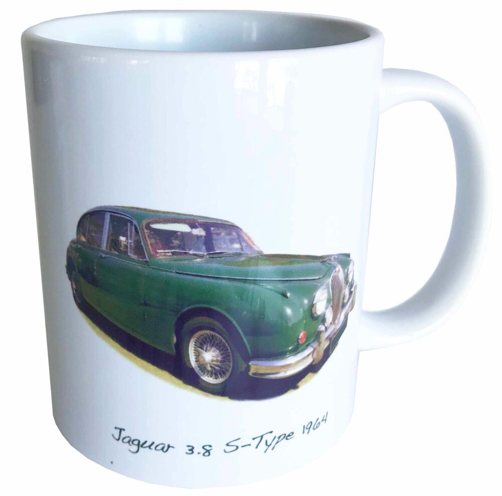 Jaguar Mk2 3.8 1962 (Green) - 11oz Ceramic Mug - Ideal Gift for the Car Ent